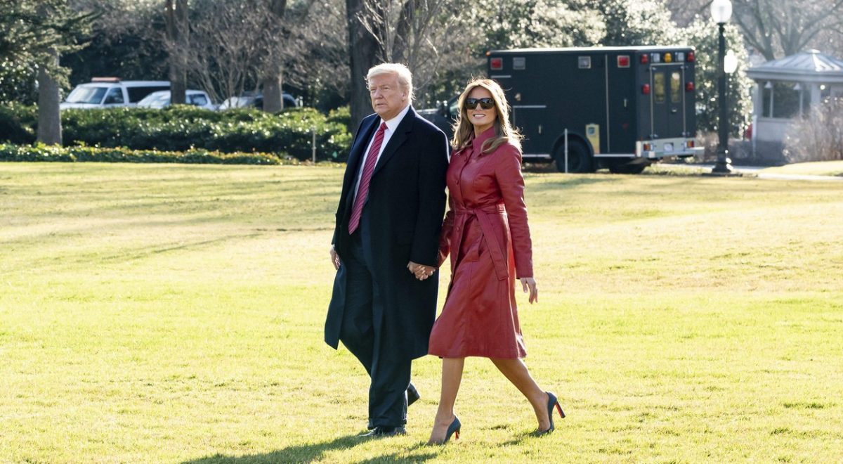 donald in melania v indiji