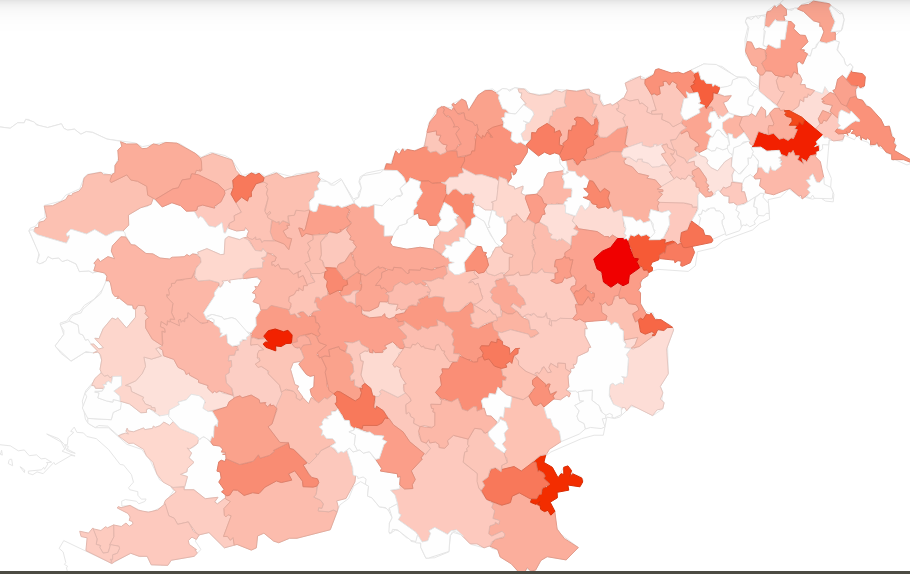slovenske občine, kjer ni potrjenih okužb s koronavirusom