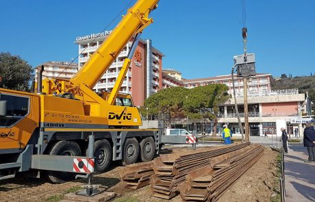 Gradbinci v središču Portoroža do konca aprila