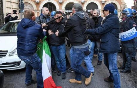 Množični protesti proti Uberju v Italiji