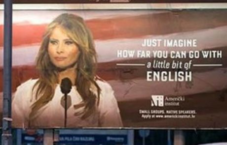 Melania Trump zaradi plakatov v Zagrebu grozi s tožbo