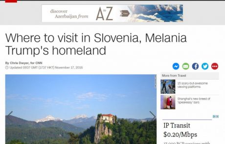 CNN že vabi v Slovenijo, Melanijino domovino