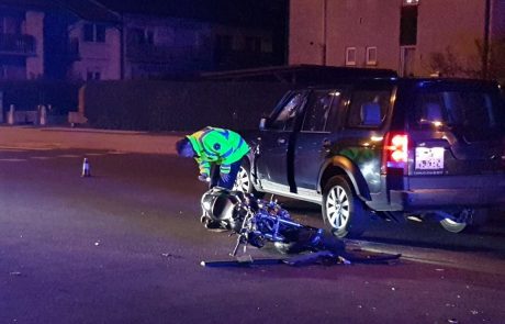 FOTO: Prometna nesreča v Novi vasi, motorist prepeljan v UKC Maribor