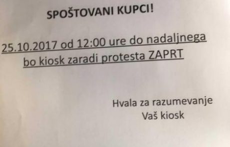 Protest trafikantov Delo Prodaje: Številne trafike bodo zaprte