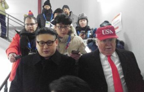 (FOTO) Trump in Kim Jong Un morala zapustiti otvoritveno slovesnost OI