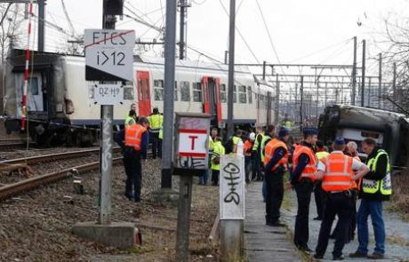 V iztirjenju vlaka v Belgiji številni ranjeni