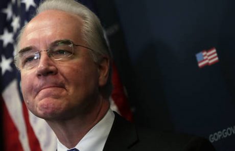 Minister za zdravstvo ZDA Tom Price odstopil