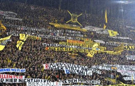 Borussia Dortmund sprejela kazen in zaprla južni del stadiona