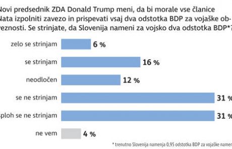 Anketa Dela: Precejšnja podpora javnosti uvedbi služenja vojaškega roka