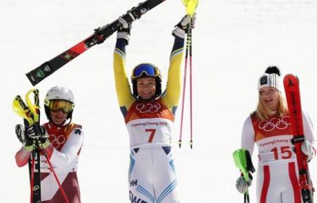 Slalom (Ž): Ne Mikaela Shiffrin, zmagovalka olimpijskega slaloma je Frida Hansdotter