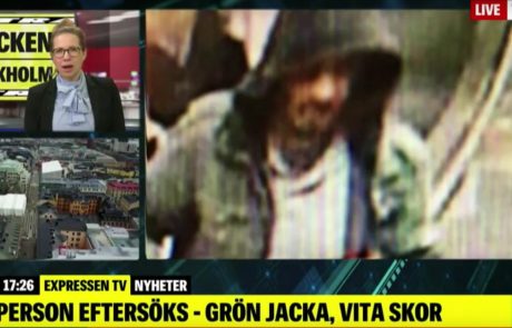 Švedska policija po današnjem terorističnem napadu v Stockholmu išče moškega