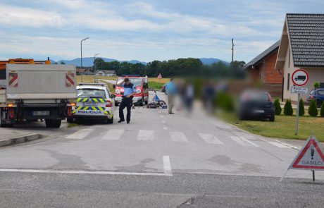 FOTO: Nesreča motorista, reševalci so ga prepeljali v bolnišnico