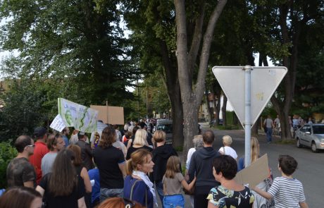 FOTO in VIDEO: Več kot 100 ljudi protestiralo, saj nasprotujejo poseku lip