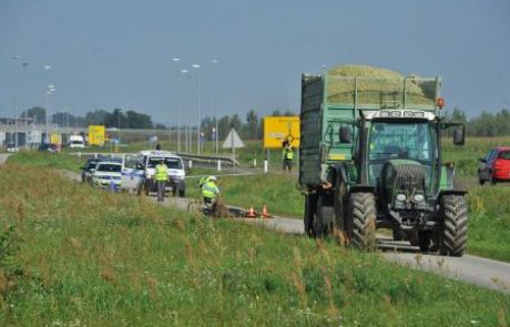 Težki traktorji strah in trepet kolesarjev