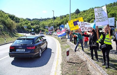 Protest proti strožjemu nadzoru na mejah (foto)