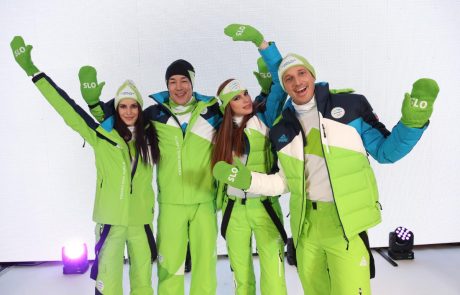 FOTO: Slovenski olimpijci v Pjongčang v živo zeleni, modri in beli