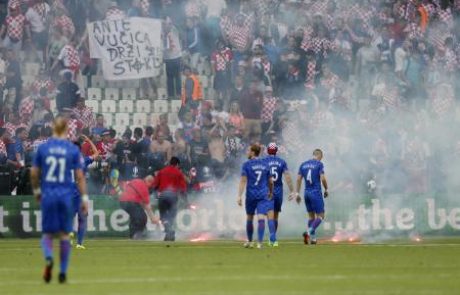 Hrvaška: Huligani si želijo tudi danes prekiniti tekmo med Hrvaško in Španijo