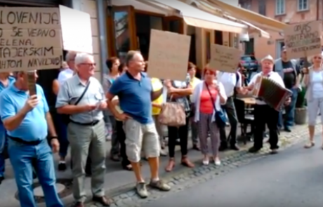 VIDEO: Za Magno v Ljubljano, protestniki ostali pred zaprtimi vrati