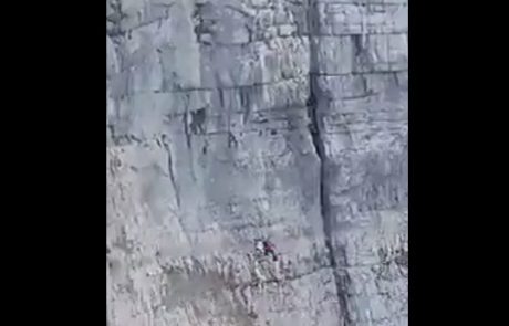 Reševalci po več urah uspeli rešiti Hrvatico, ki je obtičala v skalni steni na gori Velež (Video)