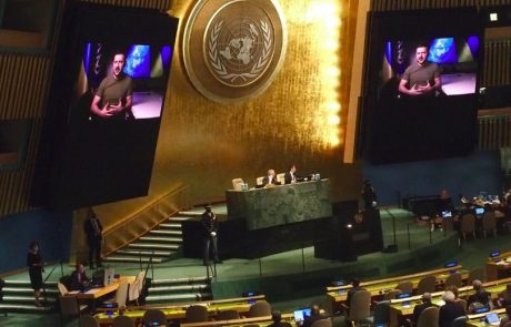 Zelenski na zasedanju Generalne skupščine ZN pozval k “pravični kazni” za Rusijo