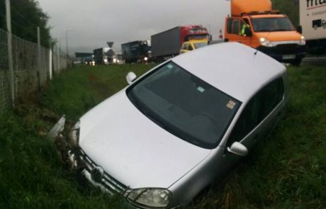 FOTO: Prometna nesreča na štajerski avtocesti, nastajajo zastoji