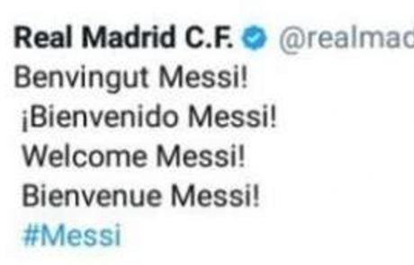 Real Madrid: “Dobrodošel, Messi!”