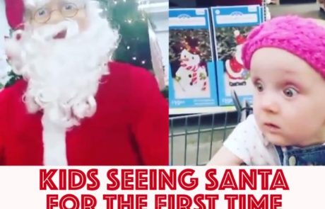 Video dneva: Ko otroci prvič srečajo božička