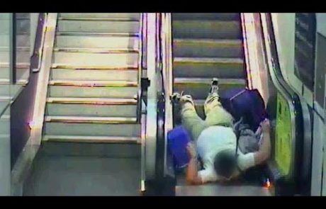 VIDEO: Ja, tekoče stopnice so nevarna reč…