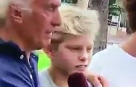 Deček iz Floride prekinil svojega očeta, ko je novinarki odgovarjal na vprašanje in ga hudo osramotil