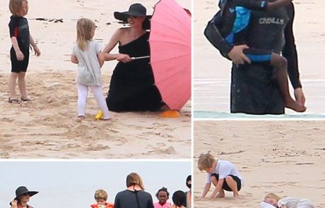 Zvezdniška družina Jolie-Pitt ujeta na oddihu