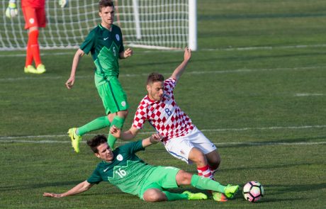 FOTO: Mladi slovenski nogometaši so podlegli Hrvatom