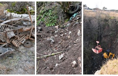 Občina Pivka čisti kraško jamo, v katero so občani zmetali na tisoče kubičnih metrov odpadkov