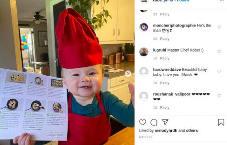 Nova zvezda Instagrama: Leto dni star malček kuha in milijoni ljudi po vsem svetu mu sledijo