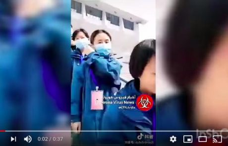 Posnetek, ki je obšel svet: Kitajski zdravniki si snemajo zaščitne maske …