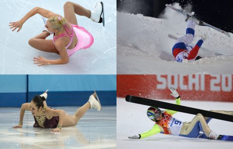 FOTO: Izbor najbolj po(ne)srečenih padcev olimpijcev v Sočiju