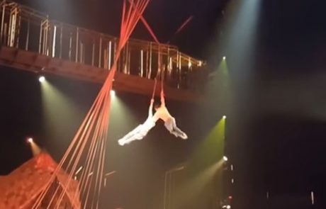 Pozor, grozljiv posnetek: Cirkuški akrobat padel in umrl med nastopom