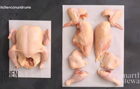 Kako v manj kot eni minuti razrezati piščanca na osem kosov