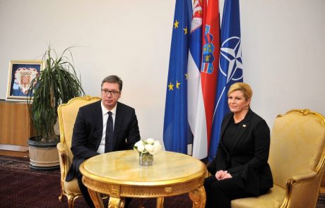 Grabar-Kitarovićeva in Vučić v Zagrebu o številnih spornih vprašanjih