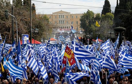 Na demonstracijah proti dogovoru z Makedonijo o imenu v Atenah več kot 100.000 ljudi