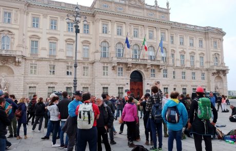 V Trstu znova protest nasprotnikov covid ukrepov
