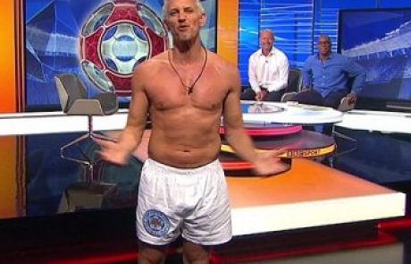 Lineker v spodnjicah vodil oddajo na BBC