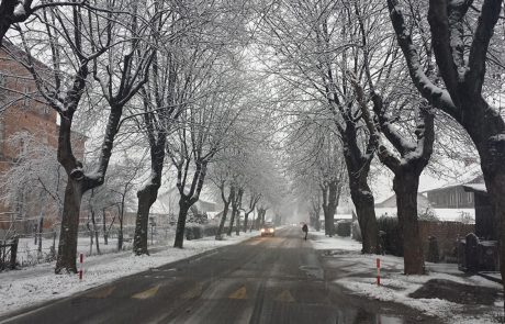 Danes bo pretežno oblačno, ponekod bo še naletaval sneg