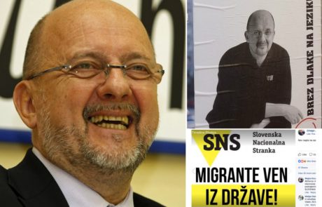 Policija preiskuje SNS zaradi napisa »SNS Migrante ven iz države«