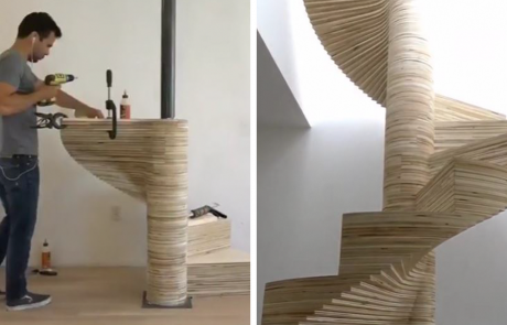 Lesene polžaste stopnice lahko izdelamo sami – poglejte, kako!