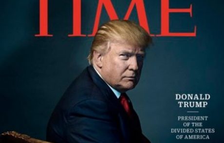 Trumpova glava na naslovici revije Time ima zanimiv detajl: Ga opazite?