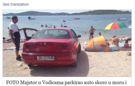 Objestni Zagrebčan svoj avto parkiral kar na plaži, med ležalniki